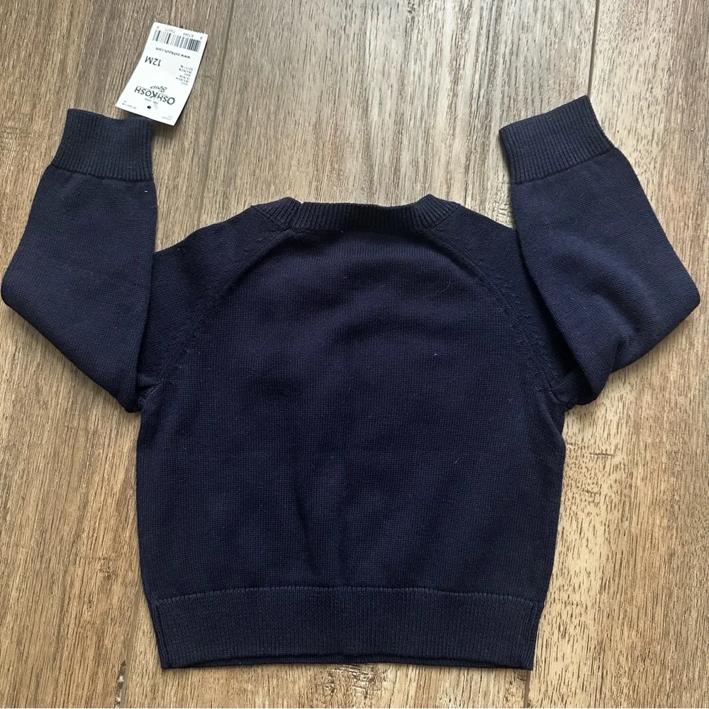 NWT! Oshkosh B’Gosh Infant‎ Girl’s Sweater, Navy, Heart Love, Winter, 12m